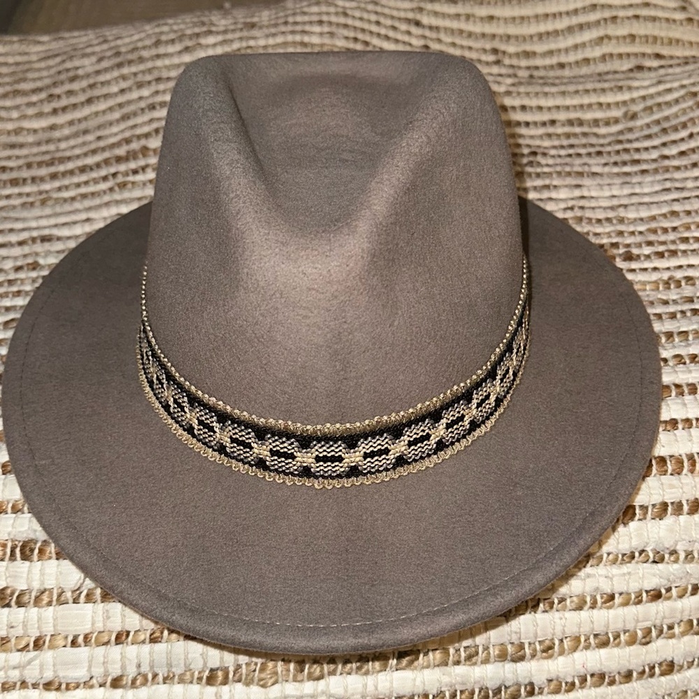 Brixton Gray Fedora with Black Band